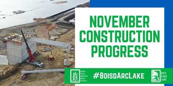 Bois d'Arc Lake Construction Progress - November 2020