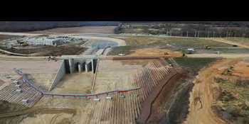 Bois d'Arc Lake Construction Progress - December 2021
