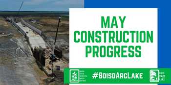 Bois d'Arc Lake Construction Progress - May 2020