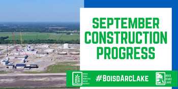 Bois d'Arc Lake Construction Progress - September 2020